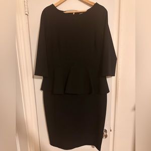 CALVIN KLEIN Black Peplum dress Size 14